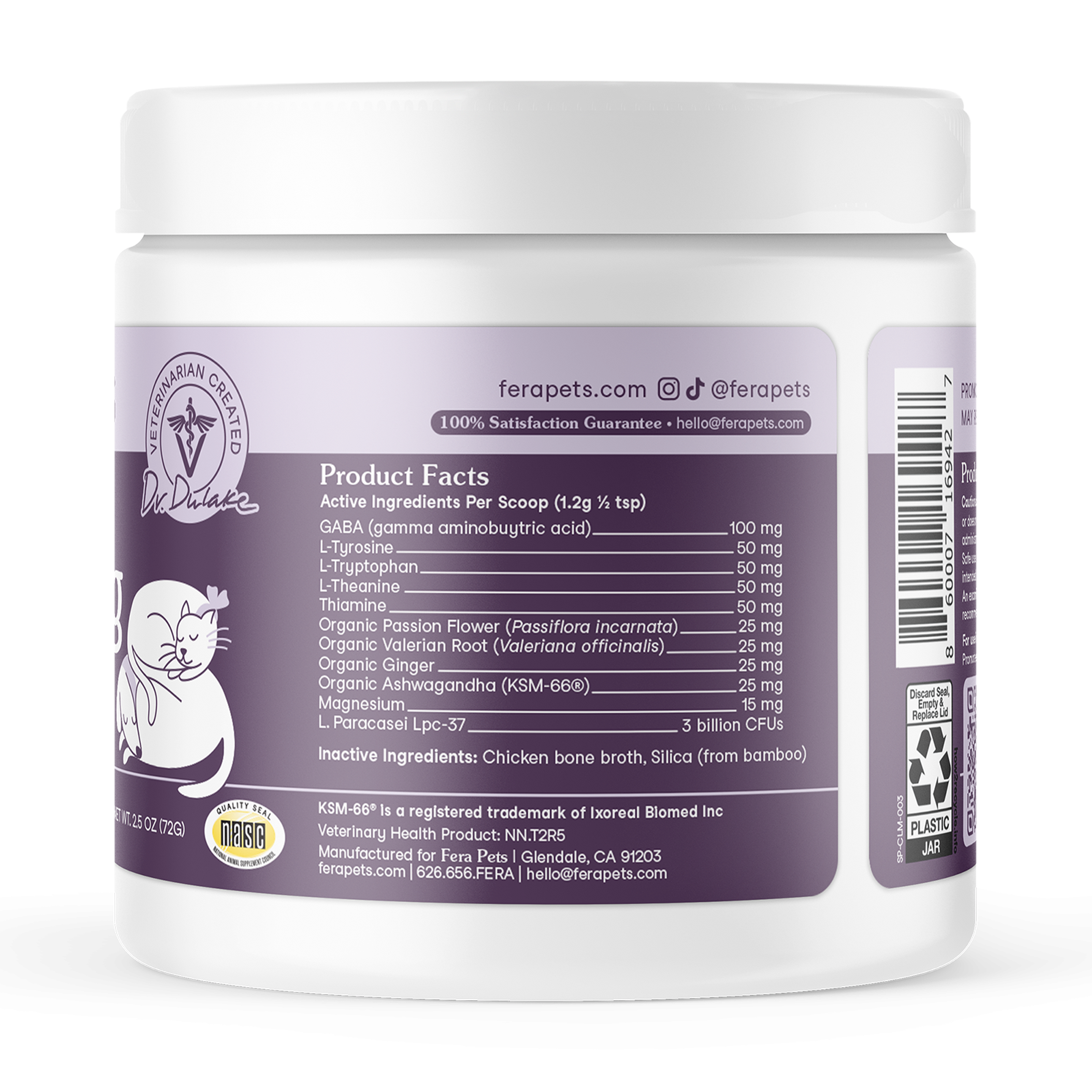 Calming Support for Dogs and Cats