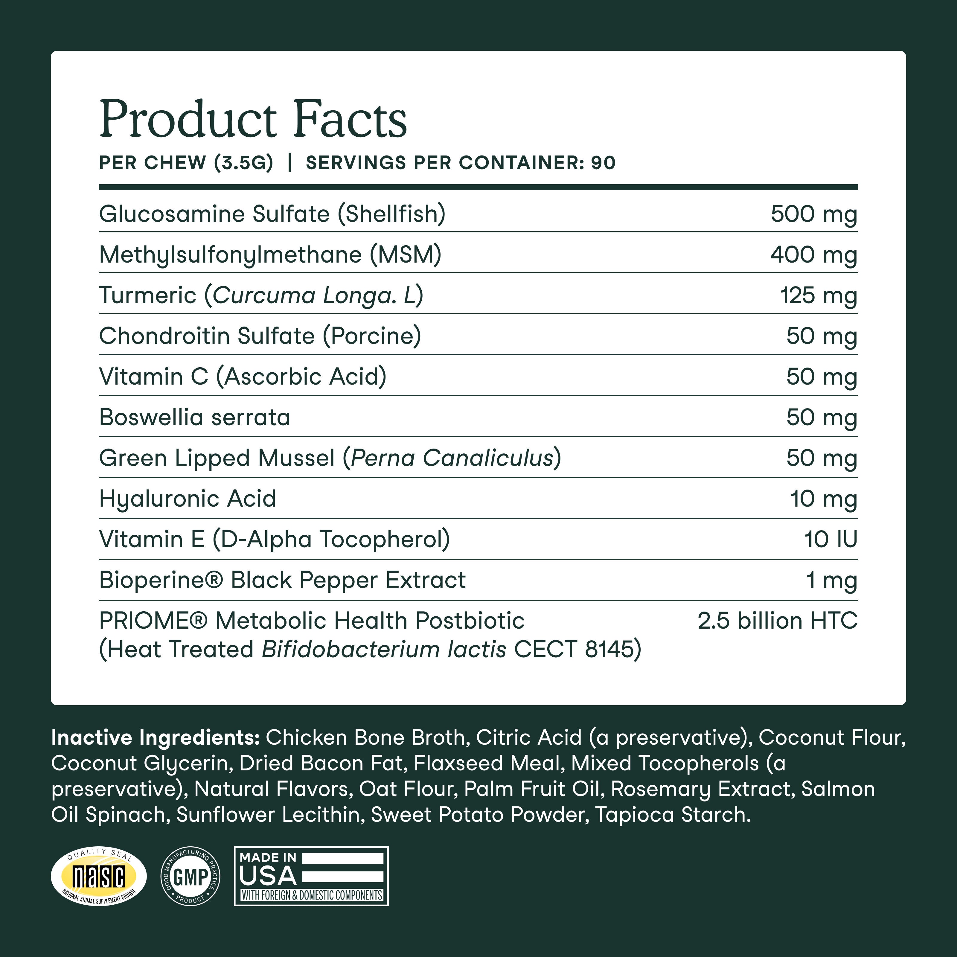 Hip + Joint Support for Dogs