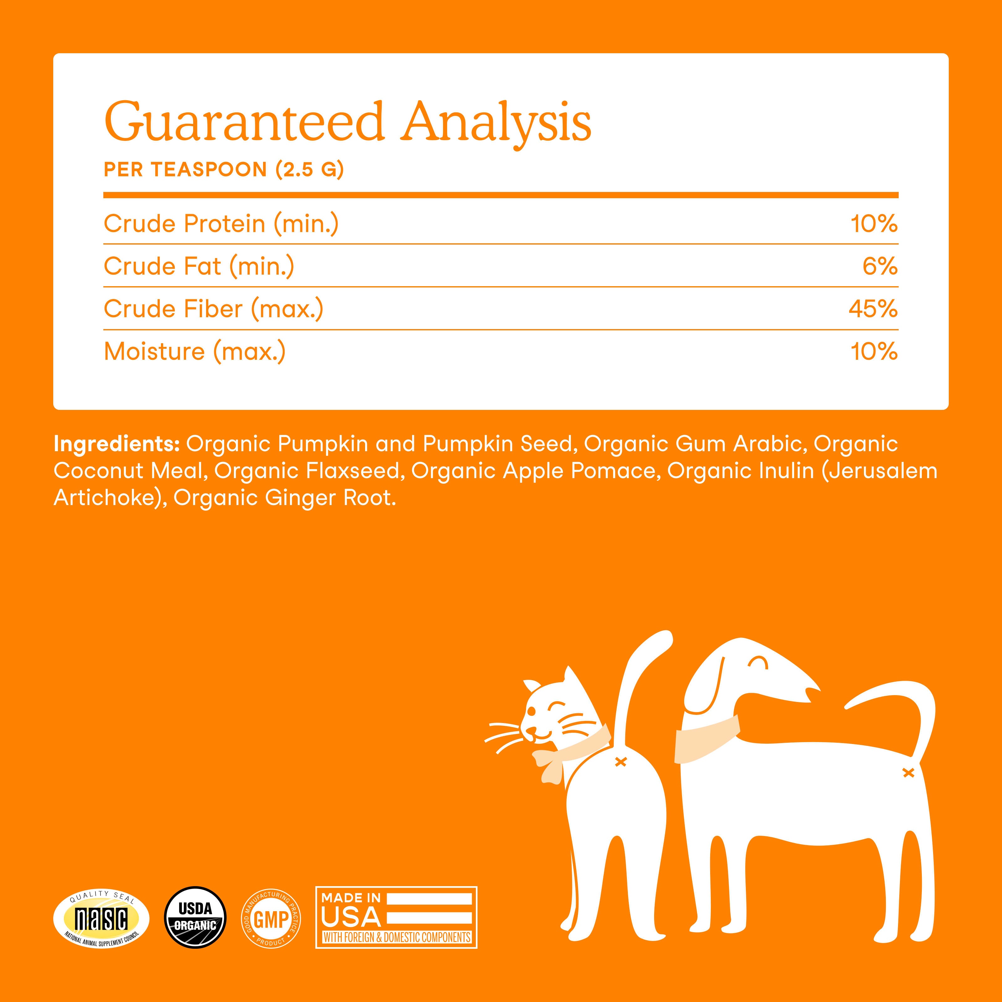 Pumpkin Plus Fiber Support for Dogs and Cats