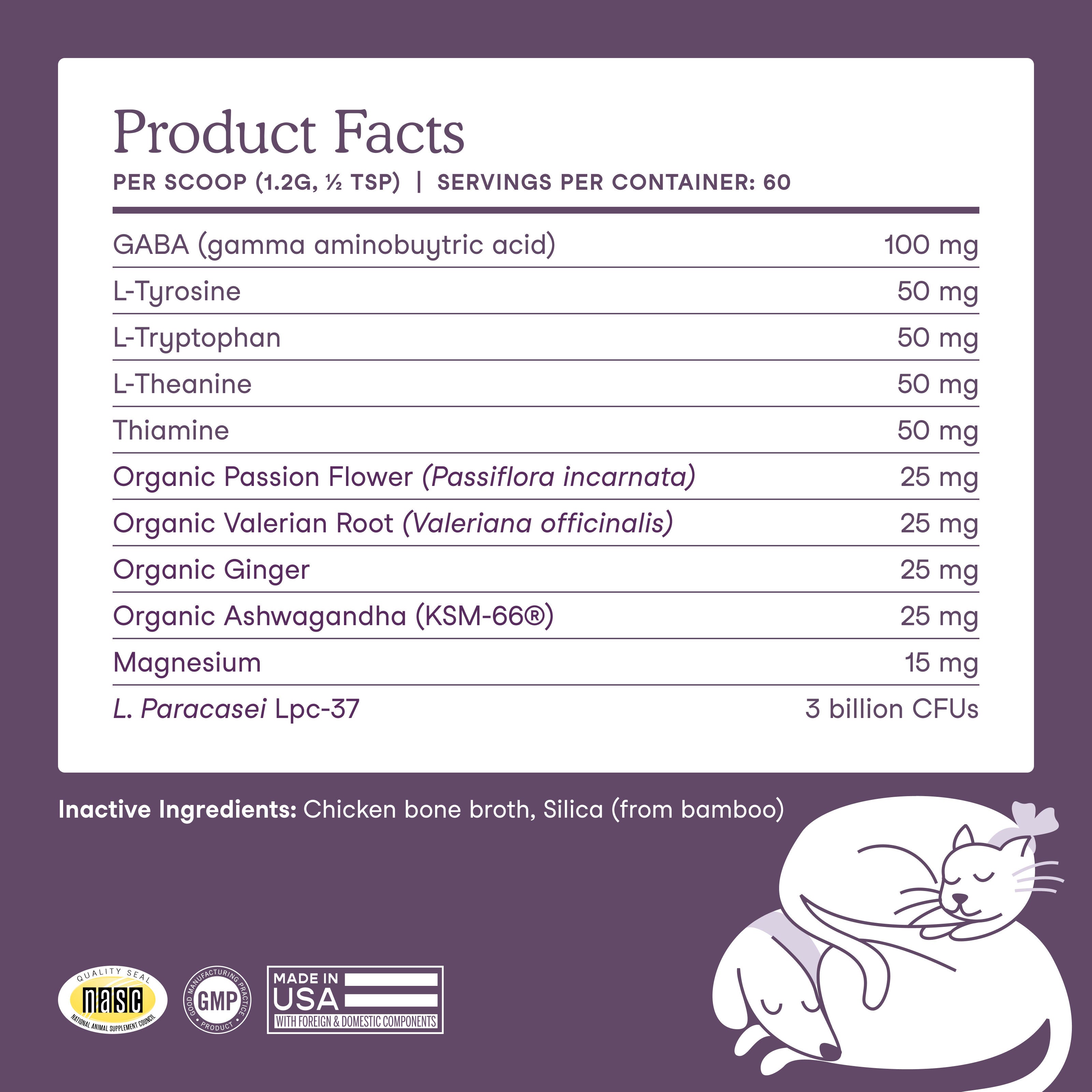 Calming Support for Dogs and Cats