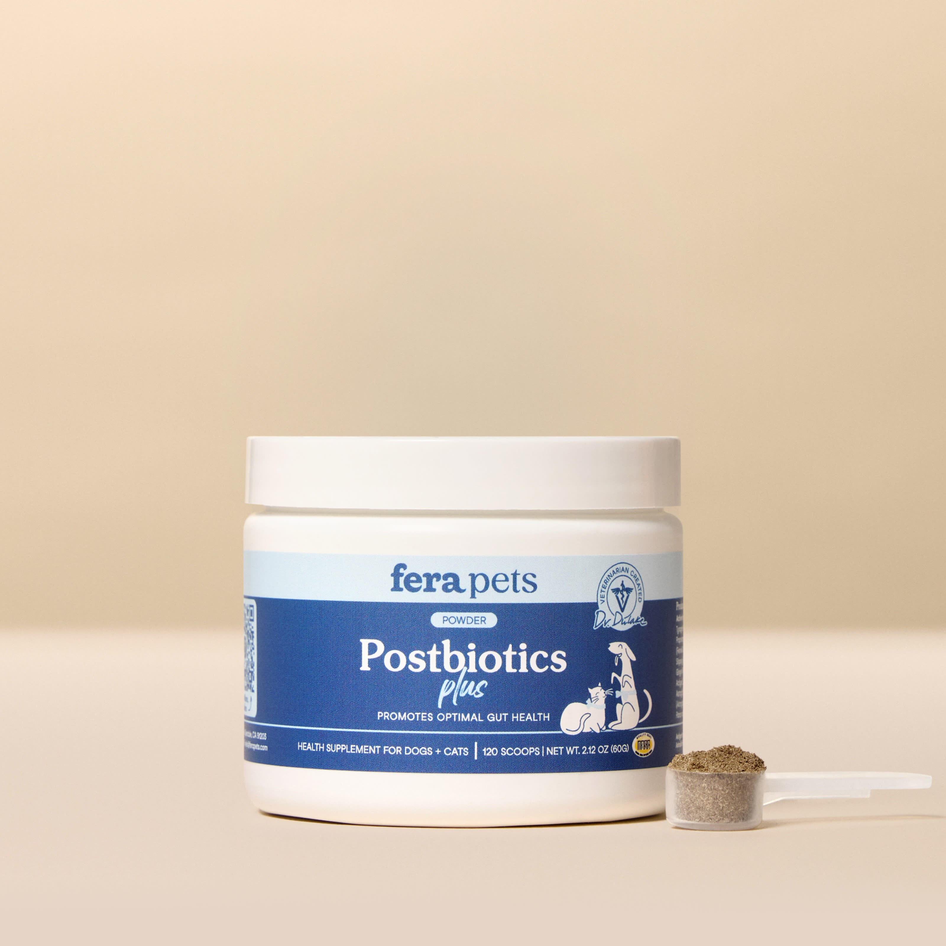 Fera Pets Postbiotics Plus Supplement Powder