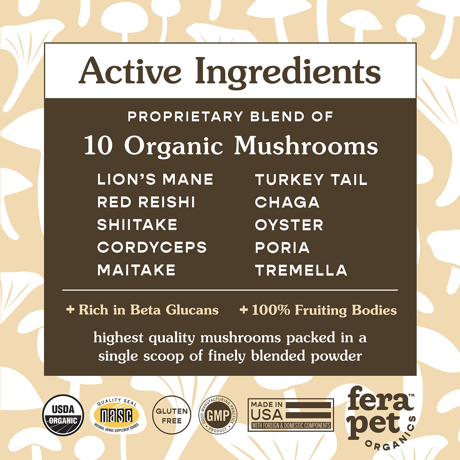 USDA Organic Mushroom Blend for Immune Support
